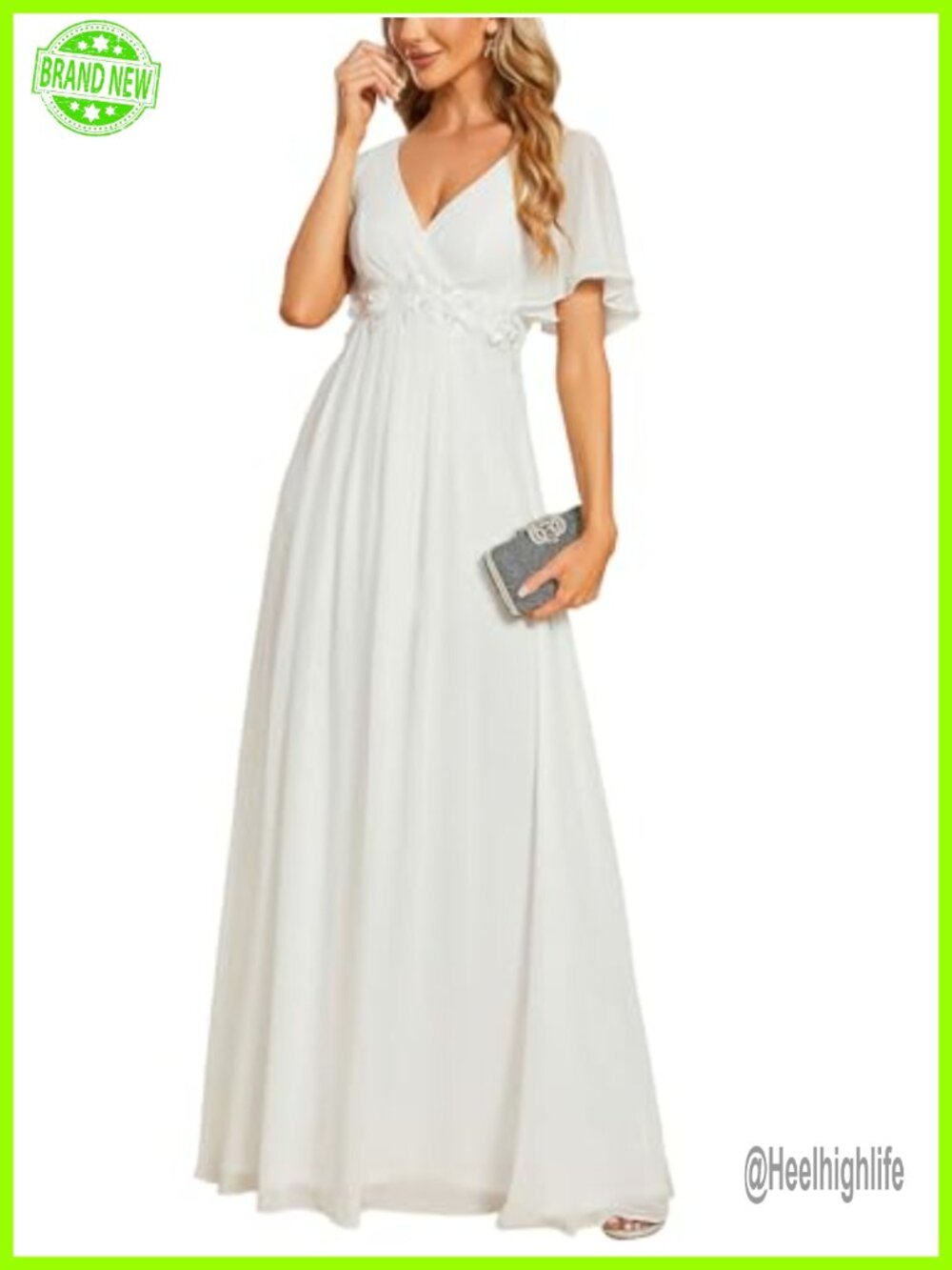 Ever-Pretty V-Neck Applique Mother of the Bride Formal Dress